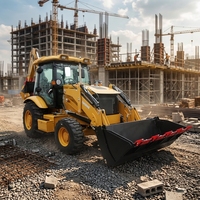 Produsen Profesional Backhoe Loader Kompak Baru Harga Terjangkau Front End Loader Dengan Excavator Mini Backhoe