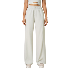 New Fashion High Waist Joggers Loose Casual Fitness <b>Pants</b> with Elastic Closure and Side Pockets Solid Color for Spring Season - Product Image 4