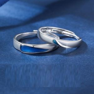 Anillos De Pareja Platinum Plated <b>Ring</b> Rupert's Tears Adjustable Open <b>Couple</b> <b>Rings</b> for Wedding <b>Ring</b> Jewelry - Product Image 3