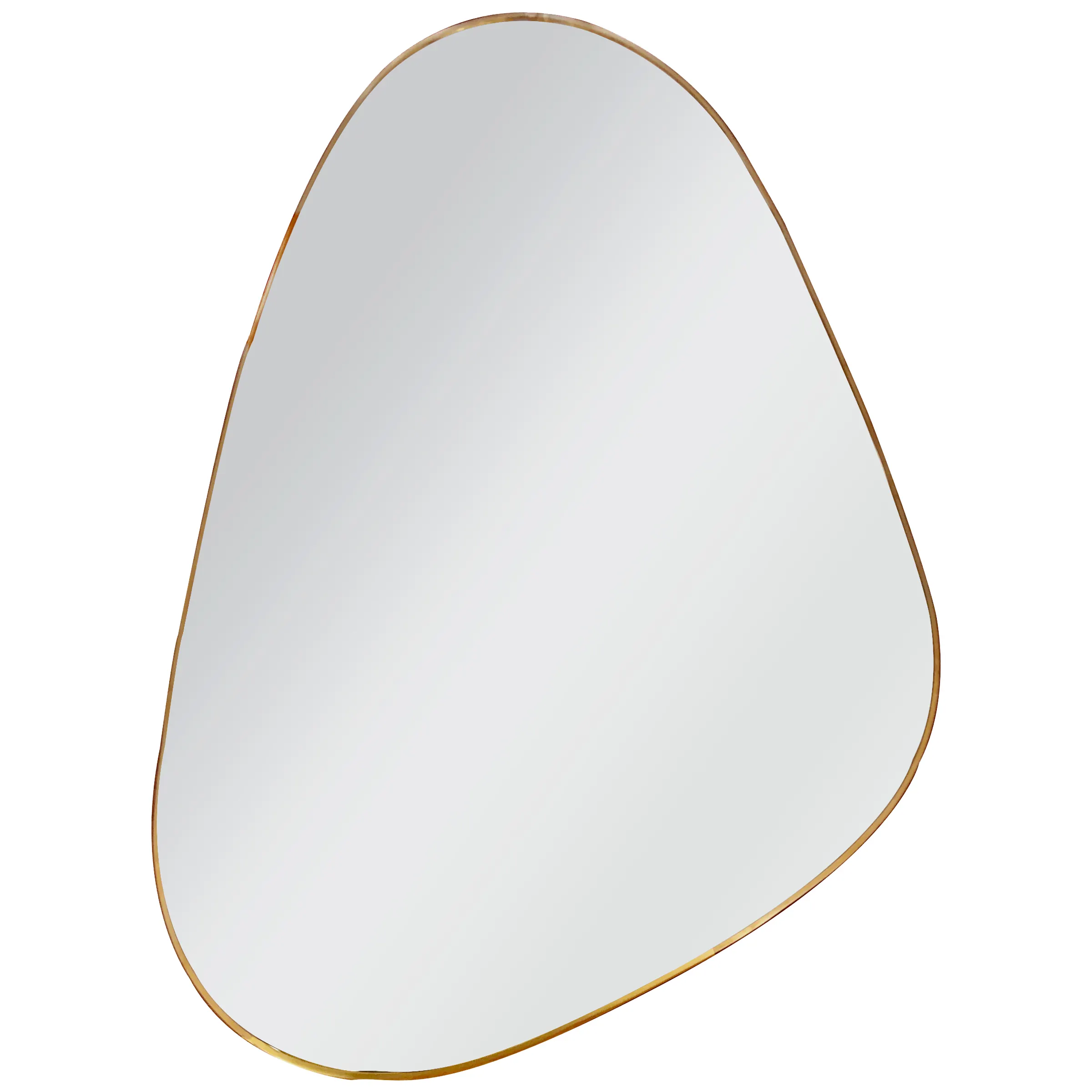 Irregular Wall Mirror Brass Framed Wall Mirror for Living Room Bedroom Luxury Bathroom Mirrors Home Decoration