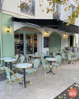 Chaise de bistrot en rotin PE de style français, table et chaises de restaurant, chaises en rotin tressé imperméables pour l'extérieur