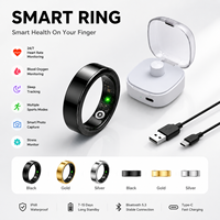 Anillo Inteligente al por Mayor, Resistente al Agua IP68, Monitor de Actividad Física, Frecuencia Cardíaca, Oxígeno en Sangre, Monitorización del Sueño, Anillo Inteligente, Regalo para Hombres y Mujeres