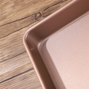 Molde Cuadrado para Hornear de Acero al Carbono con Revestimiento Antiadherente Dorado, Molde para Pastel de Uso Doméstico, Molde para Pizza - Product Image 1