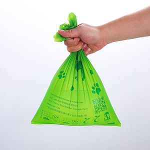 Sacs à déjections canines biodégradables certifiés ISO9001 avec soufflet latéral robuste pour la promenade en extérieur/la gestion des déchets d'animaux - Product Image 1
