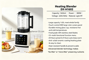 800W 1650ML frullatore portatile Multi-funzionale frullatori caldi freddi casa Touch Control dado latte di avena macchina cibo professore - Product Image 3