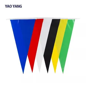 Banner de bandeira triangular de tecido de poliéster personalizado de alta qualidade para decoração de comemorações