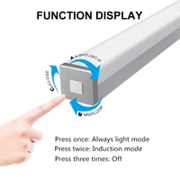 Barre de Lumière Portable USB Rechargeable pour Armoire de Cuisine, Garde-Robe, Placard, Escaliers, Lit et Bureau, 15cm, 10 LED