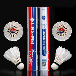 Volante de bádminton <span class=keywords><strong>LING</strong></span> <span class=keywords><strong>MEI</strong></span> 90 PRO LingMei 90Pro, volante de Bádminton de plumas de ganso para entrenamiento de torneos - Product Image 1