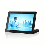 Terminal tactile de bureau 8 pouces RK3399 Android 11 de type L pour système de gestion des files d'attente bancaires et hospitaliers, avec fonction de retour d'information, OEM ODM