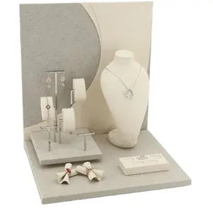Aangepaste Productie Mannequin Sieraden Display Wit Met Oorbel Armband Rekwisieten Ketting Ring Houder Tonen Allerlei Sieraden