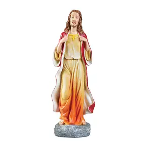 Groothandel Handgemaakte Katholieke Religieuze Standbeeld Jesus Polyresin Jesus Jezus Christus Beeldje Voor Buiten Tuin Decoratie