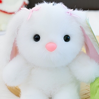 Porte-clés Lapin en Peluche en Gros 15cm, Personnalisé, Rempli de Perles, Jouet en Peluche en Coton PP, Pendentif Animal, Décoration de Sac à Dos