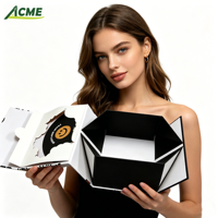 Boîte cadeau rigide personnalisée avec impression graffiti, fermeture magnétique, emballage en papier rigide de luxe pour cadeau