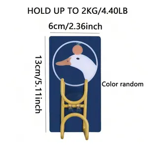 1pc random cartoon bathroom stainless steel <b>bracket</b> self-adhesive sink rack kitchen accessories storage organizer small tool - Product Image 6