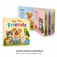 Livre cartonné pour enfants avec estampage à chaud doré, impression personnalisée, couverture rigide en carton épais pour coffrets cadeaux pour bébés et éditeurs éducatifs