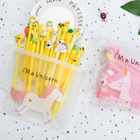 Stylo Gel Silicone Kawaii Style Coréen Animaux Mignons Créatif Dessin Animé 0.38mm Stylo Signature pour École Bureau Fournitures de Papeterie en Gros