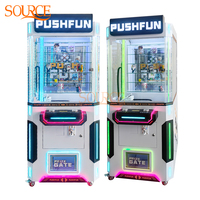 Machine à prix en métal moderne et futuriste, à monnayeur, avec fonction Push Fun et support en anglais, pour le divertissement familial dans les centres commerciaux
