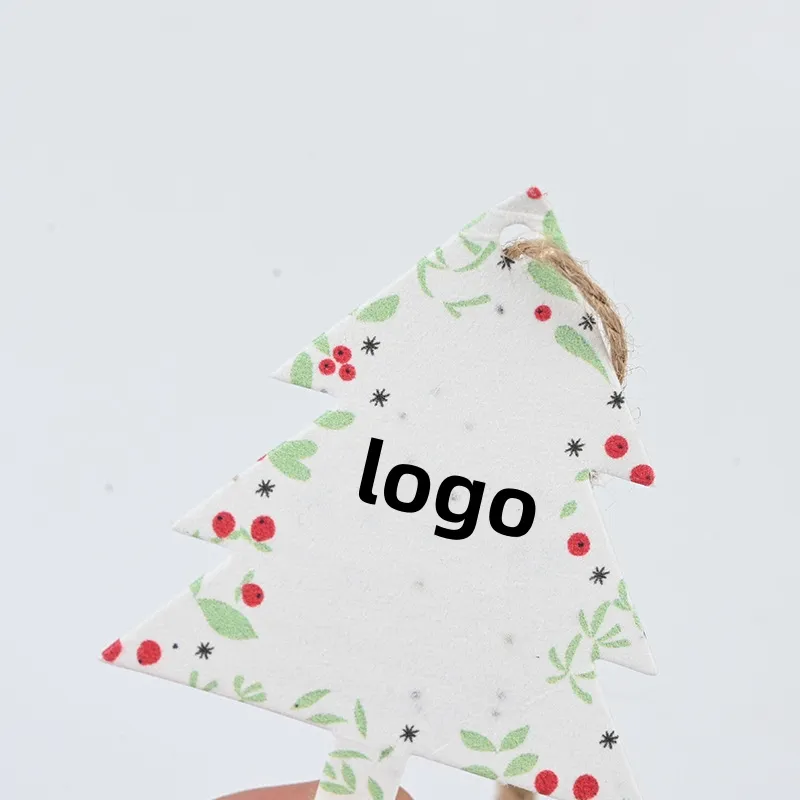 Nuovo materiale carta semi stampabile ECO Friendly Hang Tag grazie biglietti di auguri foglie di carta piantabile