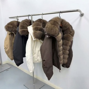 Nuovo Parka Invernale 2026 con Grande Collo in Pelliccia di Volpe, Giacca Corta in Piuma <span class=keywords><strong>d</strong></span>'<span class=keywords><strong>Oca</strong></span> Bianca per Donna, Ampia e Calda - Product Image 2
