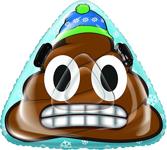 Poop emoticon Speed Dump Durable and safe PVC Inflatable Snow Tube