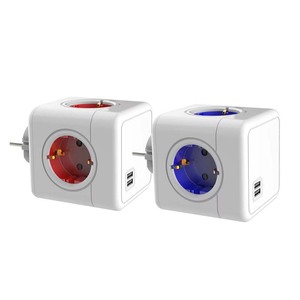 Châu Âu Dải điện Cube ổ cắm với 4 AC cửa hàng 2 USB một cổng Đức Outlet mở rộng đa tường cắm <span class=keywords><strong>Adapter</strong></span> tăng bảo vệ - Product Image 6