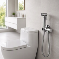 Kit de pulvérisation de bidet portatif en acier inoxydable SUS304, pistolet de toilette Shattaf musulman, kit de lavage féminin
