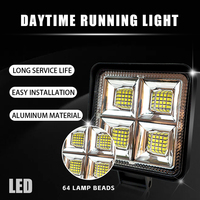 2 luces LED de trabajo de 192W con haz de luz combinado y kit de cableado de 3m para conducción todoterreno, lámpara antiniebla para camión, SUV, ATV, UTV