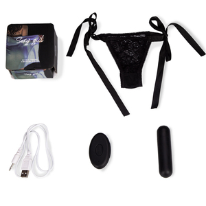 Mini Vibrador Inalámbrico con Control Remoto, Bragas de Encaje Sexys, 10 Velocidades, Resistente al Agua, Recargable por USB, para Masturbación - Product Image 1