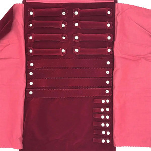 Étui de voyage de luxe pour bijoux, pliable, double niveau, organisateur de sac à roulettes, velours, durable, léger, collier, bracelet, OEM ODM - Product Image 5