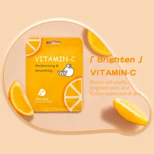 Sm Private Label Huidverzorging Vitamine C Aloë Vera Masker Natuurlijke Biologische Ingrediënten Whitening Hydraterende Gezichtsbehandeling Sheet Masker