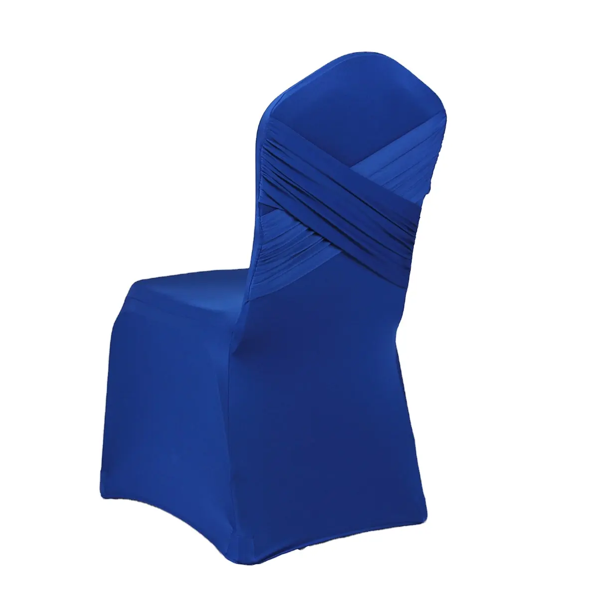 Most Selling Products Unique Pleated Stretch Spandex Chair Cover For Wedding Events