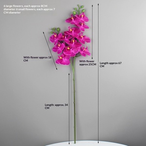 Orquídea Rosa Artificial, Rama Floral de Seda Hecha a Mano, Realista, para Decoración de Bodas, Hogar y Eventos - Product Image 2