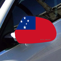 Housse de protection pour rétroviseur de voiture avec drapeau de Sainte-Kitts et Nevis (lot de 2) en tissu extensible avec bords renforcés