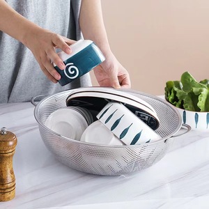 Cesta de drenaje multiusos perforada de malla fina y acero inoxidable <span class=keywords><strong>Sheng</strong></span> <span class=keywords><strong>Ke</strong></span> Xing, colador para lavar verduras y arroz - Product Image 3