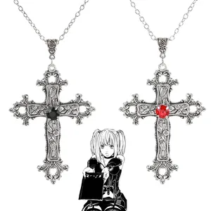 Anime Death Note Ketting Misa Amane Cosplay Gothic Unisex Cross Hanger Choker Sieraden Accessoires Lolita Props Gift