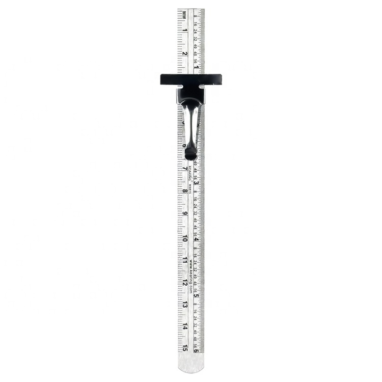 thumbnail image 2 of Depth Gauge Pocket Clip, Inch Metric Equivalent, Stainless Steel Muli-use Ruler 2 of 13