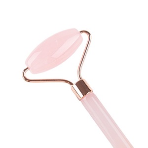 Rose Quartz Facial Roller Massager Non Jade Acrylic Face Massage Tool Skincare Beauty Gua Sha Stick - Product Image 1