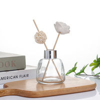 Bouteilles diffuseurs en verre 100 ml, sérigraphiées, avec bouchon doré, pour emballage unique de parfums d'ambiance, de soins de la peau et de sérums, avec joint en caoutchouc
