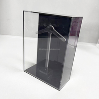 Mini présentoir portable pour t-shirt au détail avec cintre et couvercle cadres de présentation pour t-shirt en plexiglas acrylique personnalisés