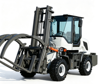 Chariot élévateur tout-terrain 5 tonnes avec pince, 4x4, diesel, hydraulique, pour manutention hors route
