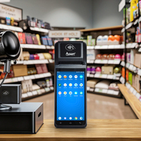 Sistema POS de 5,99 pulgadas, 4G, Android 13, inteligente, de mano, NFC, POS, móvil, impresora de 58mm, portátil, POS móvil