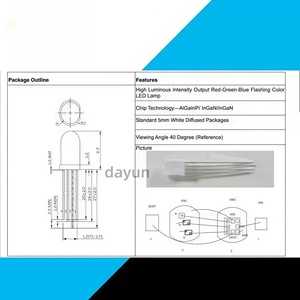 Programlanabilir Adreslenebilir 5mm 8mm RGB LED, Dahili IC Işıklı Dip WS2812 WS2812B SK6812 WS2811 LED Diyot - Product Image 4