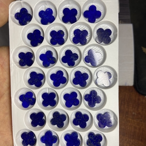 Vente en gros de pierres précieuses naturelles en <span class=keywords><strong>lapis</strong></span>-lazuli bleu à quatre feuilles, fleur de trèfle - Product Image 6