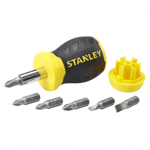 Stanley Magnetic <b>Bit</b> Holder <b>Screwdriver</b> <b>Set</b> With 5 <b>Bits</b> And Storage Cap - Product Image 2