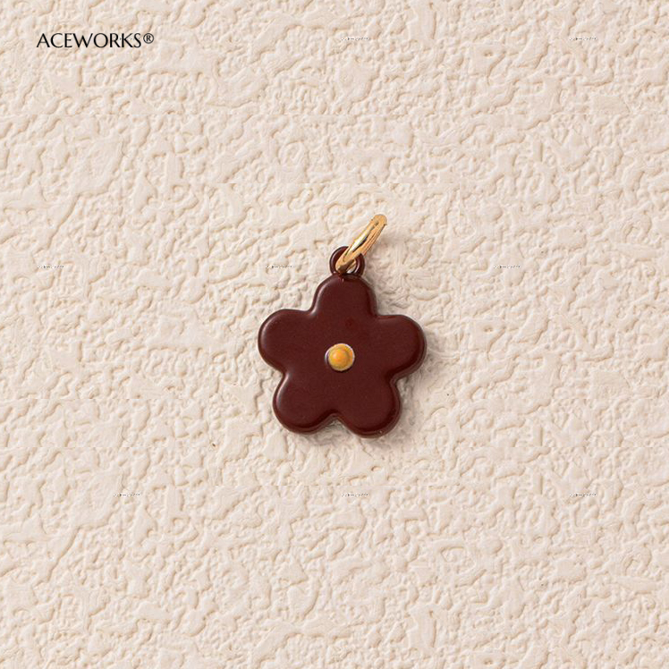 Ciondolo Fiore Marrone