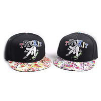 Casquette Snapback à Visière Plate de Haute Qualité avec Motif Floral Imprimé, Logo Brodé Personnalisé, Casquette de Baseball, Gorras