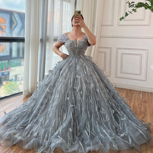 sachin and babi light blue dress Gray Gown Wedding