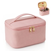 Sac de maquillage personnalisé Royal Fair, en cuir PU, de haute qualité, pour voyager, organiseur de cosmétiques, sac de rangement pour cosmétiques pour femmes et filles