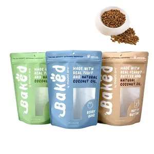 Özel 5kg 10kg Doypack Mylar çanta alüminyum folyo açılıp kapanabilir isı mühürlü Pet kedi köpek maması aperatif ambalaj çanta ile Logo - Product Image 2