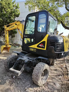 Mini-excavatrice sur pneus Hyundai 60W de Corée du Sud, modèles Robex Hyundai R60, R60w-9, R60w-7, R60 - Product Image 5